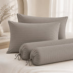 1300TC Embossed Micro Satin Pillowcase and Bolster Case