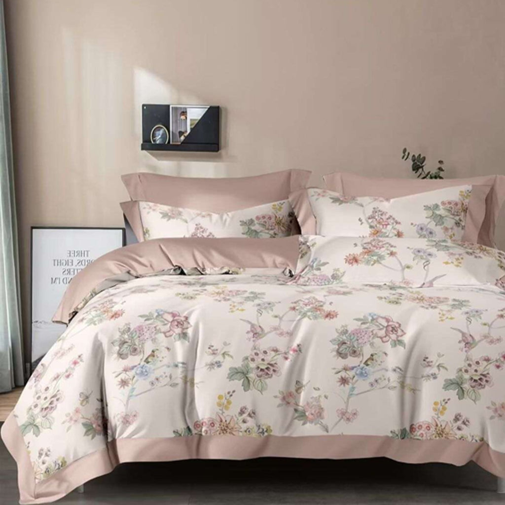 1800TC iSilkTex Premium Quality Comforter Bedsheet Set | Queen and King | Available in 17 Designs