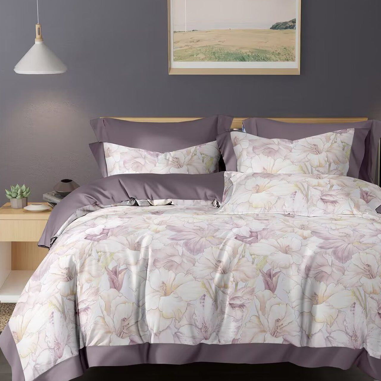 1800TC iSilkTex Premium Quality Comforter Bedsheet Set | Queen and King | Available in 17 Designs