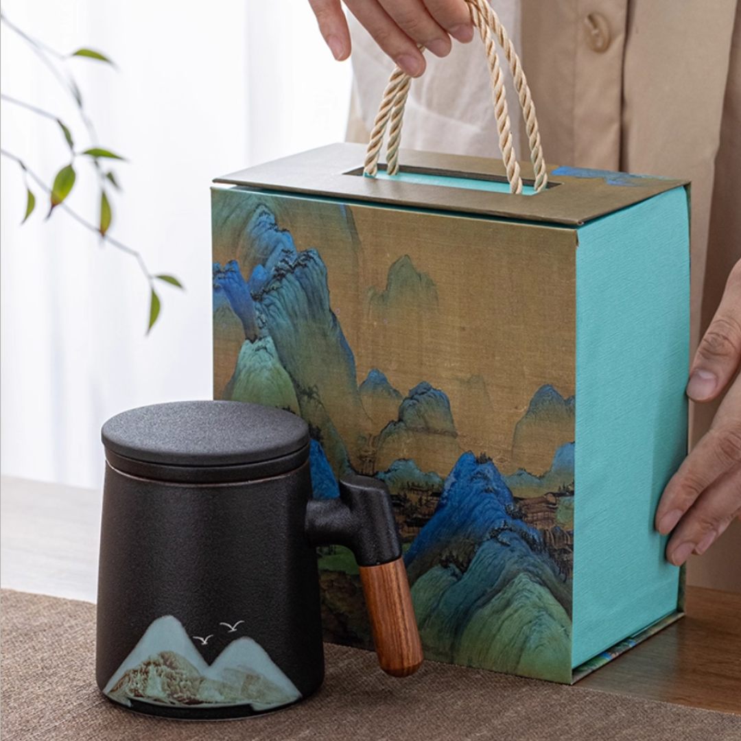Ceramic Tea Cup with Removable Infuser & Gift Box