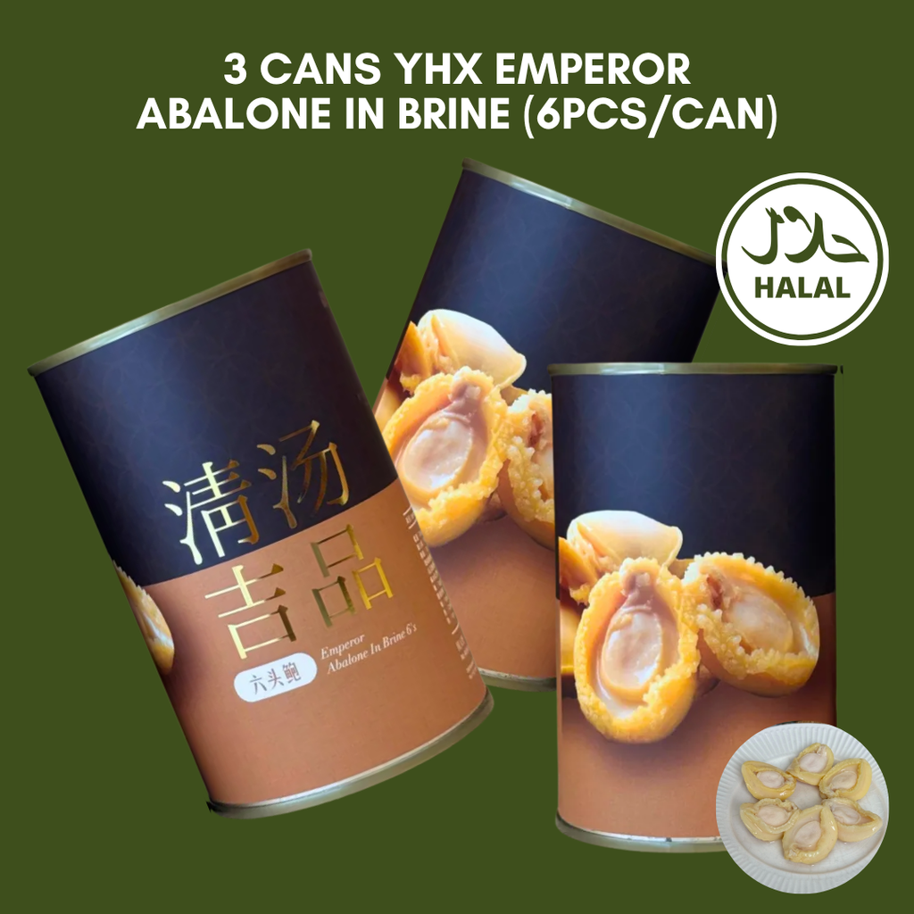3 Cans YHX Emperor Abalone in Brine (6pcs/Can)
