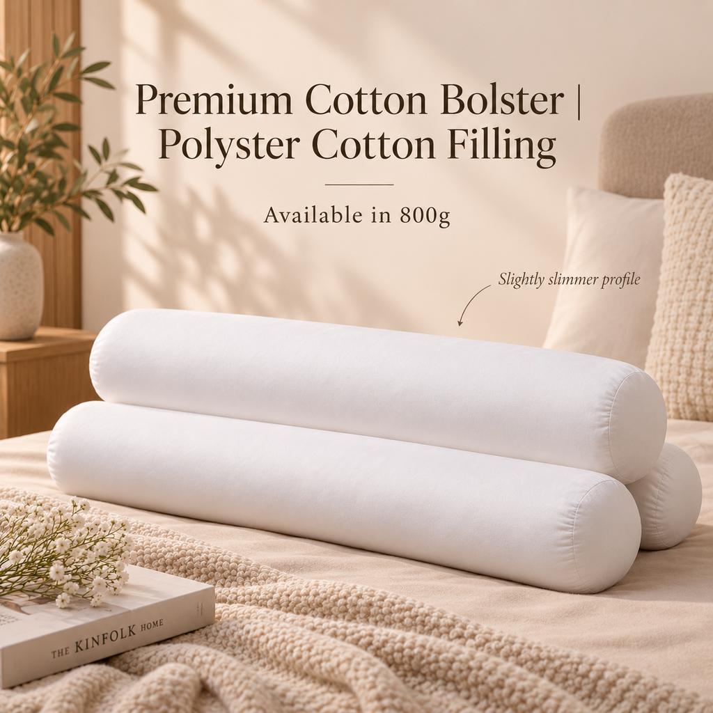 800g or 1200g Premium Cotton Bolster | Polyster Cotton Filling