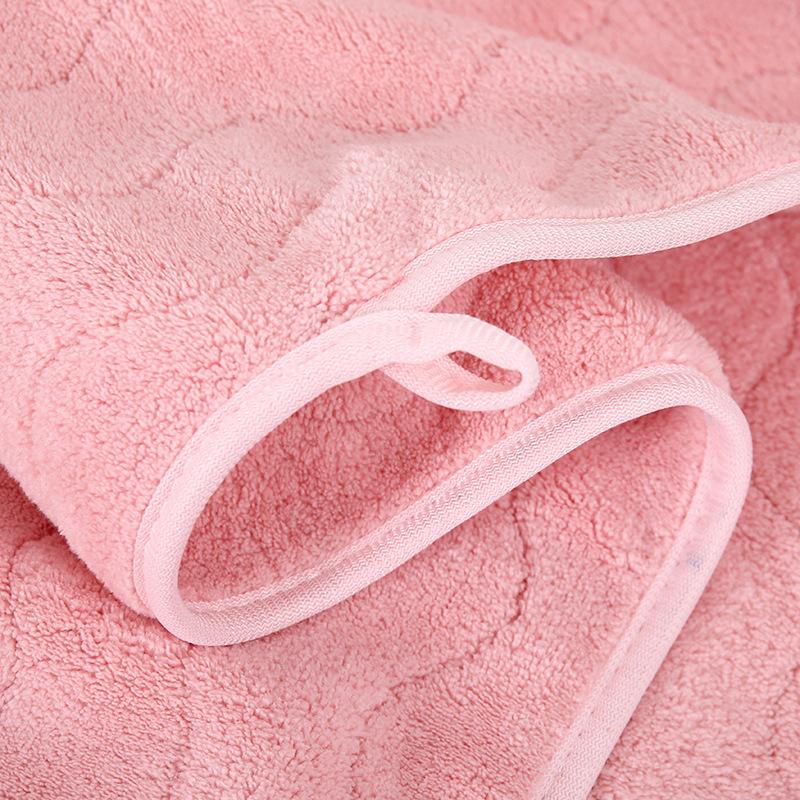 L Coral velvet Water Pattern Towel Set (Face + Bath Towel)