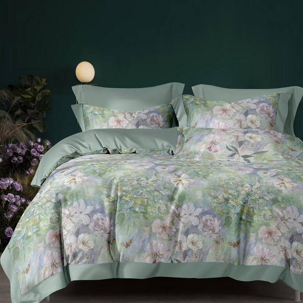1800TC iSilkTex Cooling Bedsheet Set | Single, Super Single, Queen, King | Available in 12 Designs