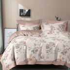 1800TC iSilkTex Cooling Bedsheet Set | Single, Super Single, Queen, King | Available in 12 Designs