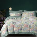 1800TC iSilkTex Cooling Bedsheet Set | Single, Super Single, Queen, King | Available in 12 Designs