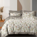 1800TC iSilkTex Cooling Bedsheet Set | Single, Super Single, Queen, King | Available in 12 Designs