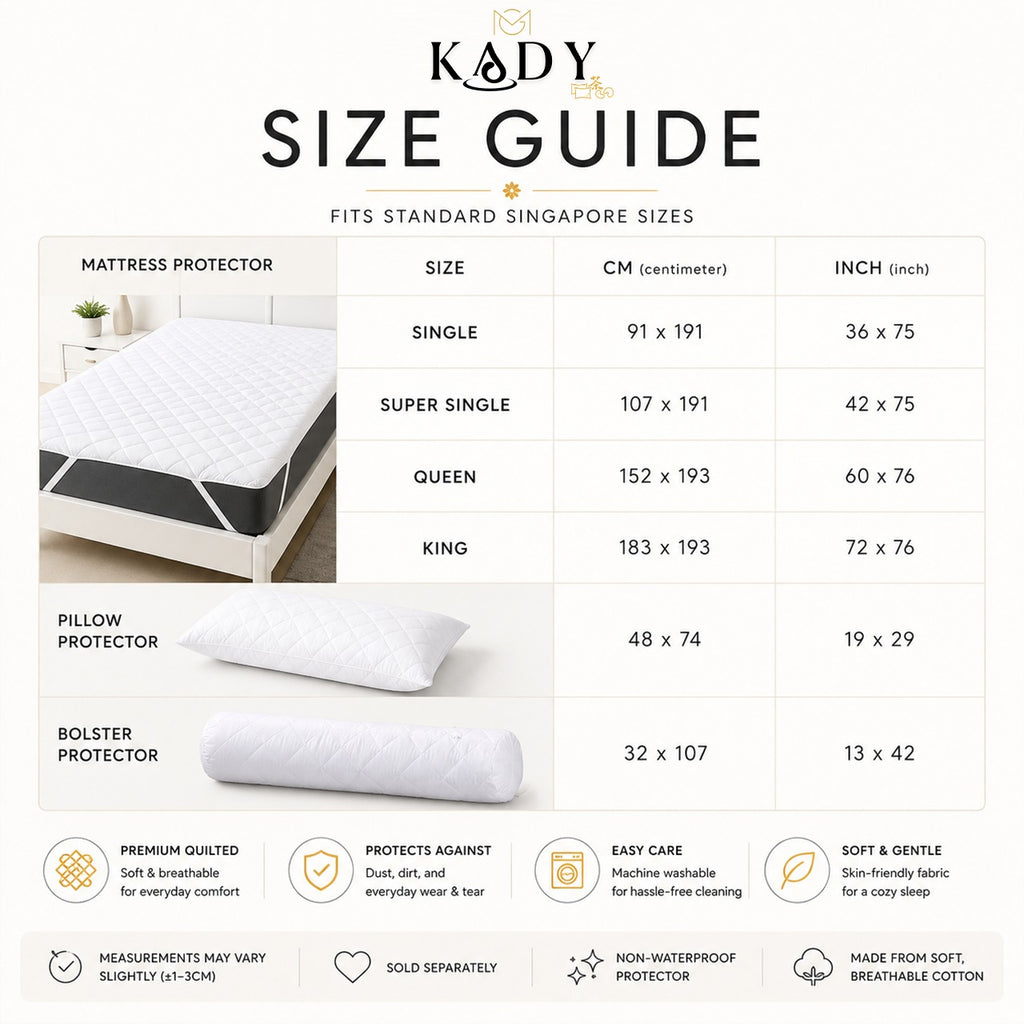 Premium 3 Layer Cotton Mattress Protector for Extra Protection