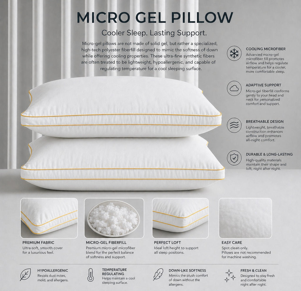 Micro Gel Premium Hotel Comfort Pillow 1500g