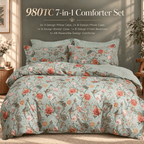 980TC 7-in-1 Bedsheet With Comforter Set | Available in Queen, King