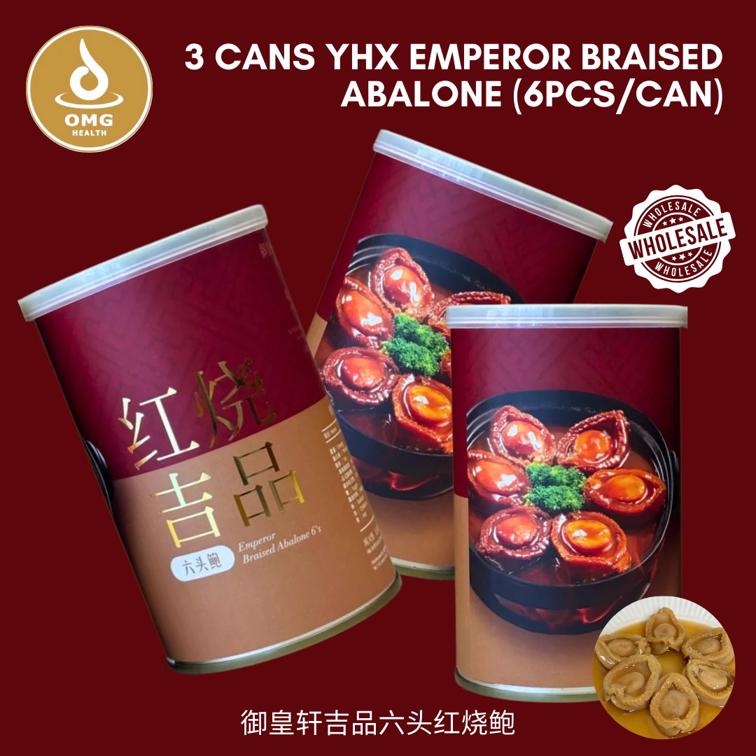 3 Cans YHX Emperor Braised Abalone (6pcs/Can)