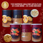 OMG HEALTH YHX Emperor 3 Cans Brine and 3 Cans Braised Abalone (6pcs / Can)