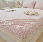 OMG KADY 890 Thread Checkered Bedsheet Set