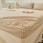 OMG KADY 890 Thread Checkered Bedsheet Set