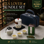 Tea Lover Bundle Set | Premium Green Tea Gift Box with Elegant Ceramic Tea Set