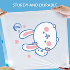 75PCS Drawstring Trash Bags Thick Leak-Proof Garbage Bags with Cute Rabbit Print