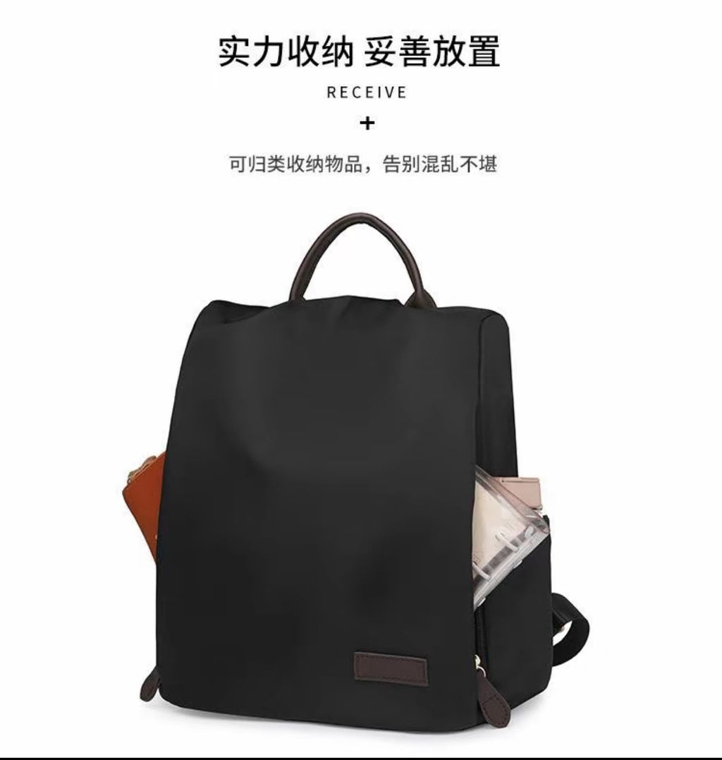 Women’s Anti-Theft Backpack Water-Resistant Lightweight A4 12-Inch Travel Work School Bag Large Capacity
