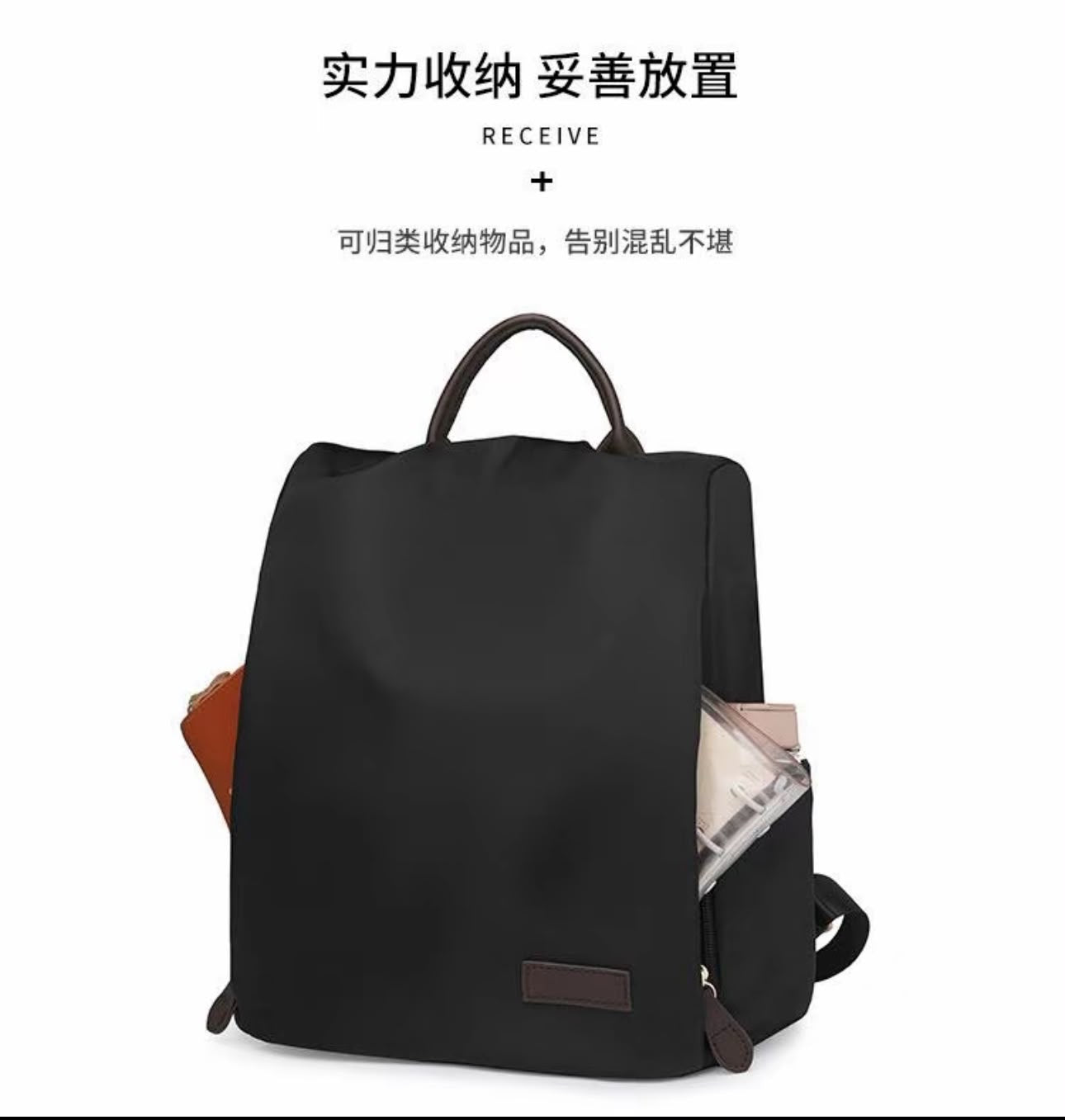 Women’s Anti-Theft Backpack Water-Resistant Lightweight A4 12-Inch Travel Work School Bag Large Capacity