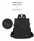 Women’s Anti-Theft Backpack Water-Resistant Lightweight A4 12-Inch Travel Work School Bag Large Capacity