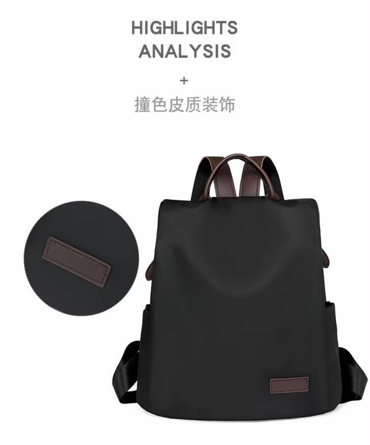 Women’s Anti-Theft Backpack Water-Resistant Lightweight A4 12-Inch Travel Work School Bag Large Capacity