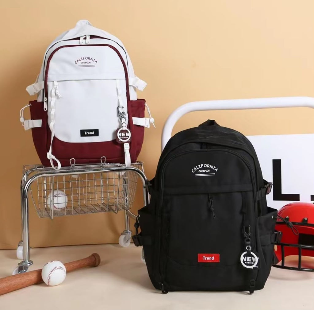 Unisex Large Capacity School Backpack Multi-Compartment Casual Travel Bag with Side Pockets for Students Men Women