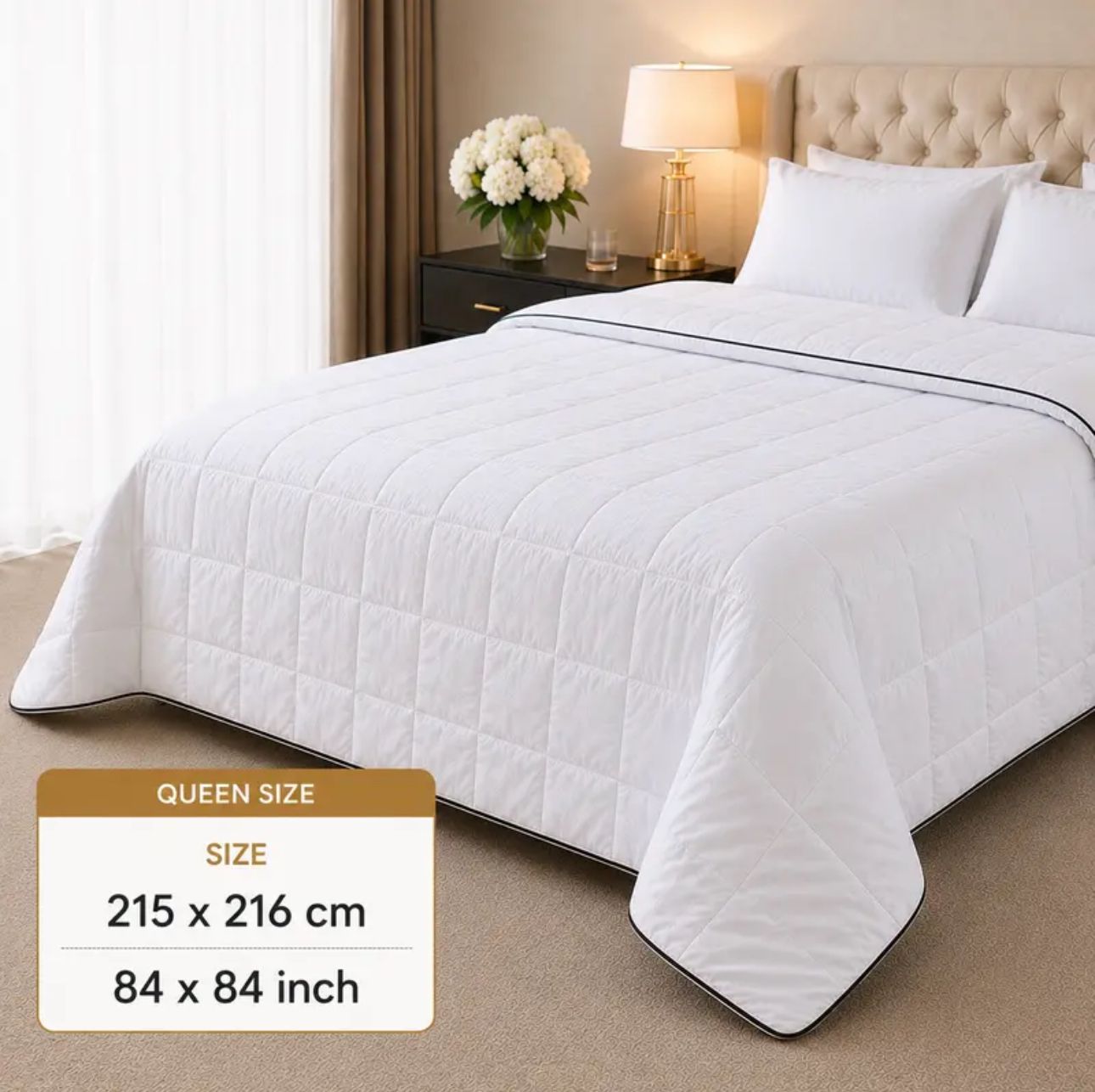 OMG KADY Hotel Luxury Quilt Blanket Cooling Comforter for Aircon Room | Soft Lightweight Premium Quilt