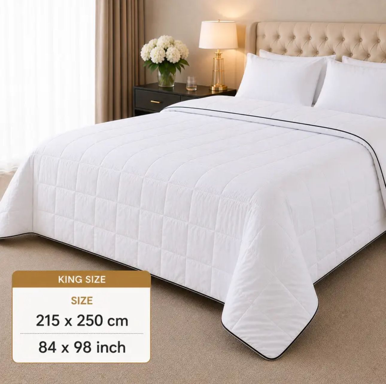 OMG KADY Hotel Luxury Quilt Blanket Cooling Comforter for Aircon Room | Soft Lightweight Premium Quilt