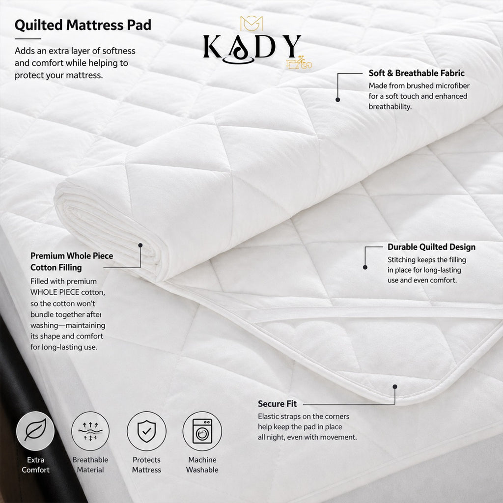 Premium 3 Layer Cotton Mattress Protector for Extra Protection