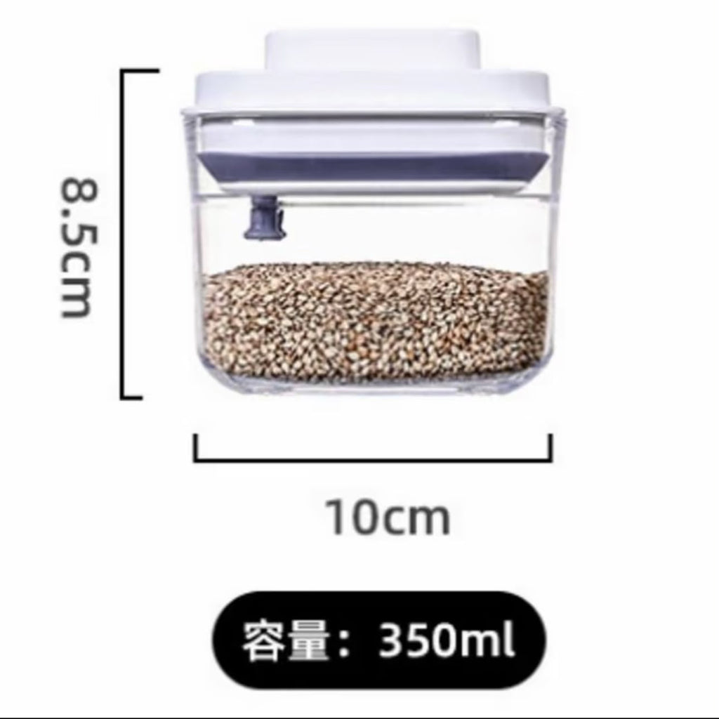 Airtight Pop-Up Food Storage Canister – Stackable Pantry Container in 350ml, 700ml, 950ml, 1300ml, 1800ml or Set of 5