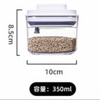 Airtight Pop-Up Food Storage Canister – Stackable Pantry Container in 350ml, 700ml, 950ml, 1300ml, 1800ml or Set of 5