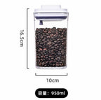 Airtight Pop-Up Food Storage Canister – Stackable Pantry Container in 350ml, 700ml, 950ml, 1300ml, 1800ml or Set of 5