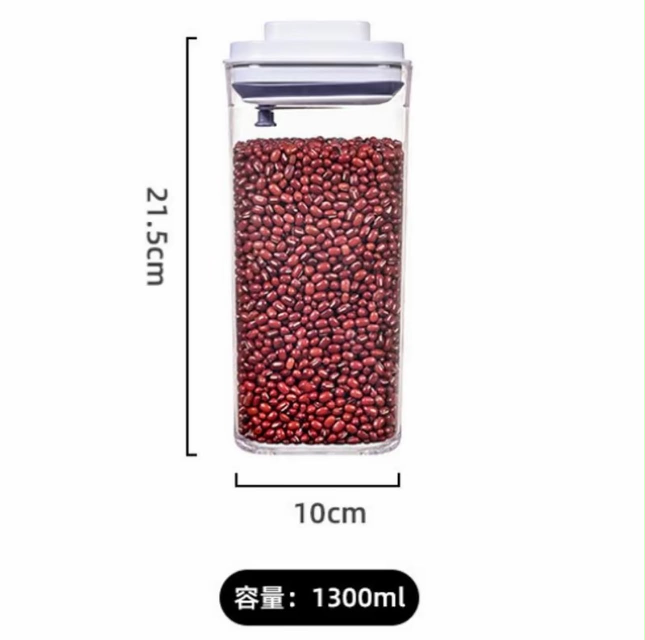 Airtight Pop-Up Food Storage Canister – Stackable Pantry Container in 350ml, 700ml, 950ml, 1300ml, 1800ml or Set of 5
