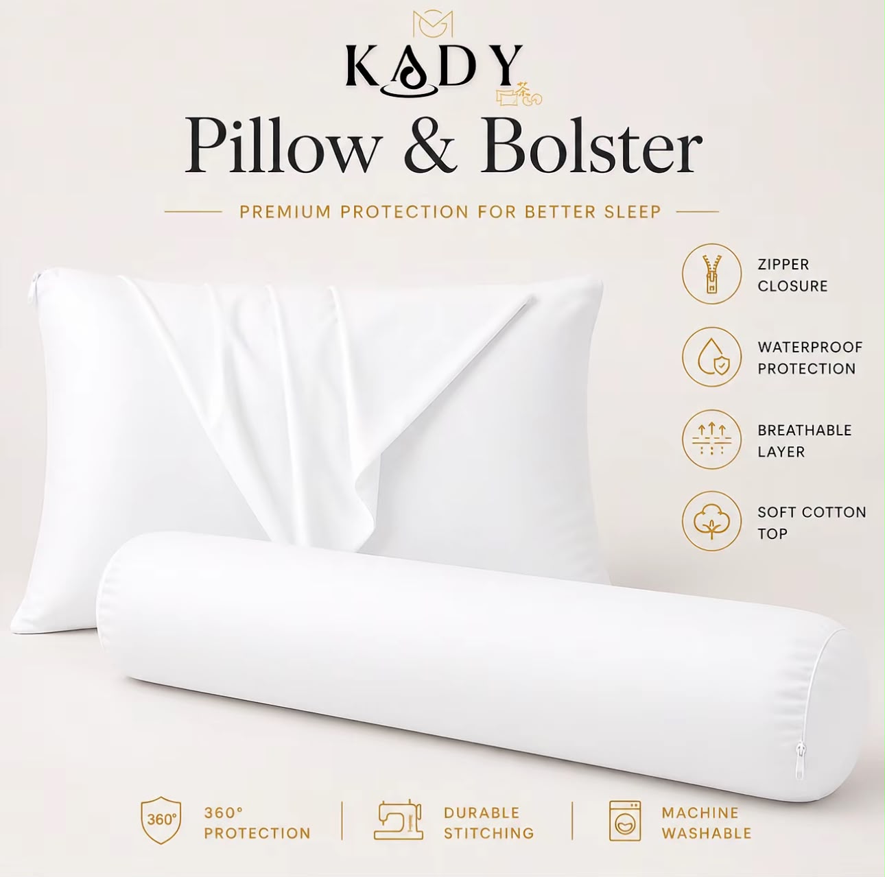 Waterproof Mattress Protector / Pillow & Bolster Protector