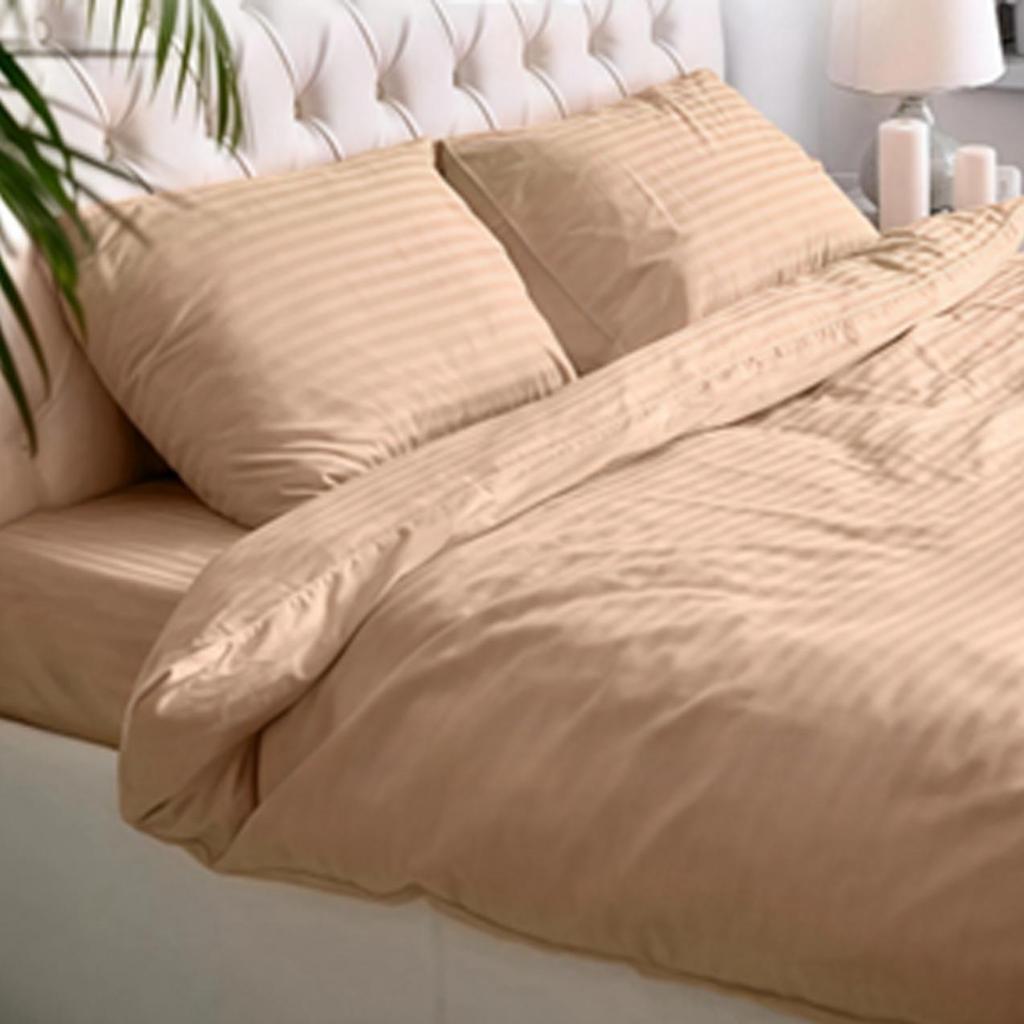 1200 Thread Count Fitted Emboss Micro Satin Bedsheet Set with 2 Pillow Cases & Bolster Case